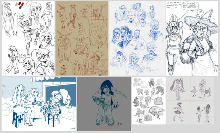 Rough Sketches/Doodles: 10-30€ / 12-35$